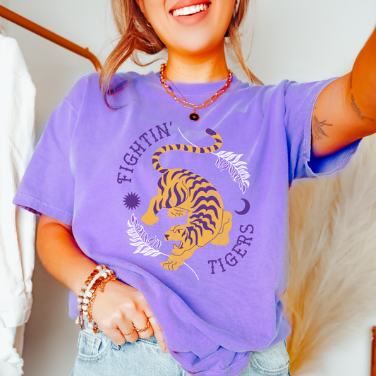 Fightin Tigers Tattoo LSU Tee