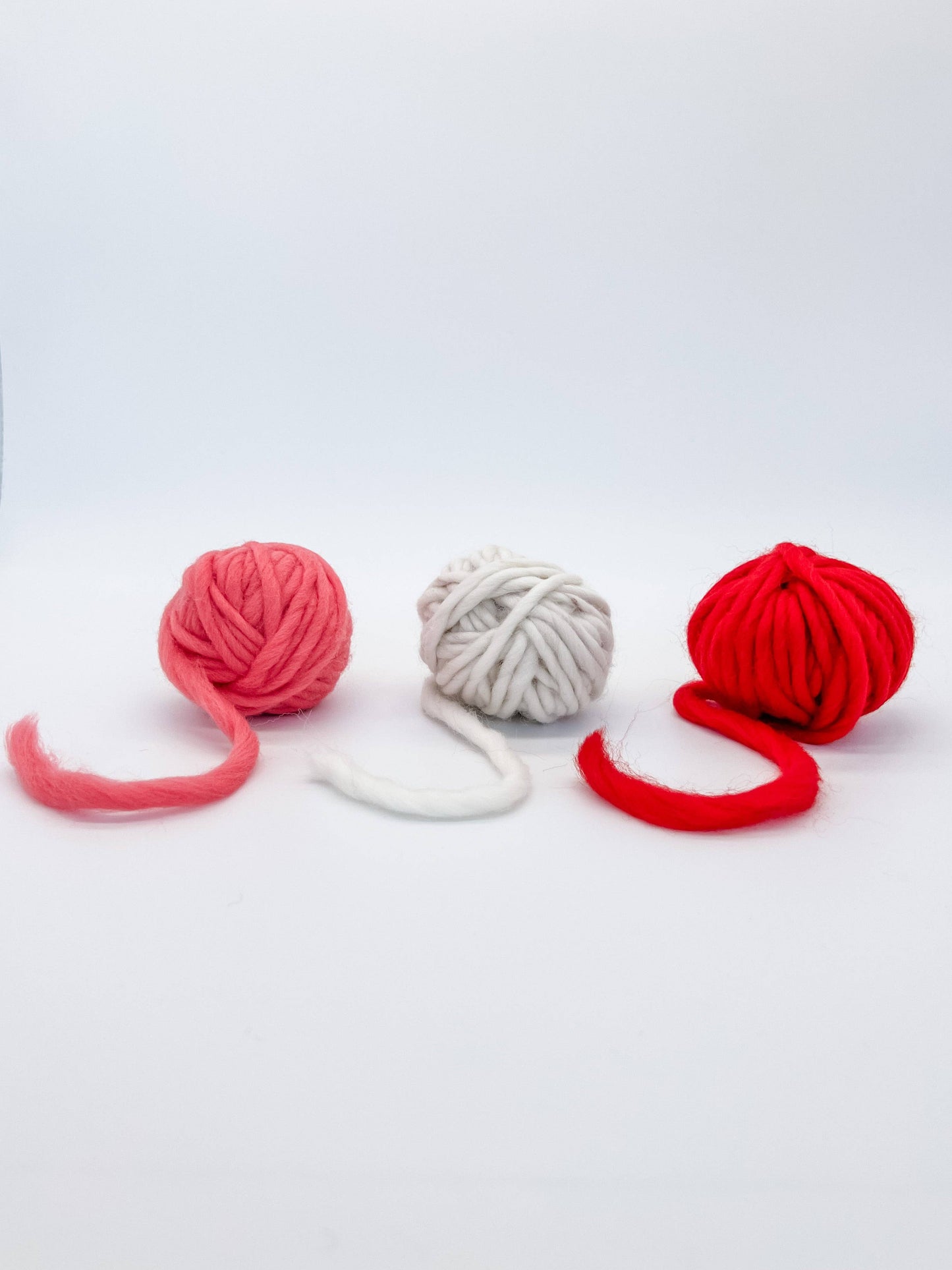 Merino Wool Yarn - 3 Colors: Red